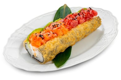 Суші хот-дог лосось, тунець